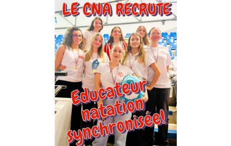 Recrutement éducateur natation synchronisée
