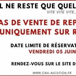 Il ne reste que quelques places!!!